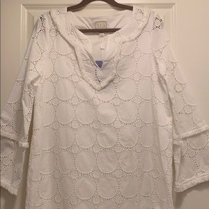 NWT SAIL TO SABLE WHITE TUNIC DRESS